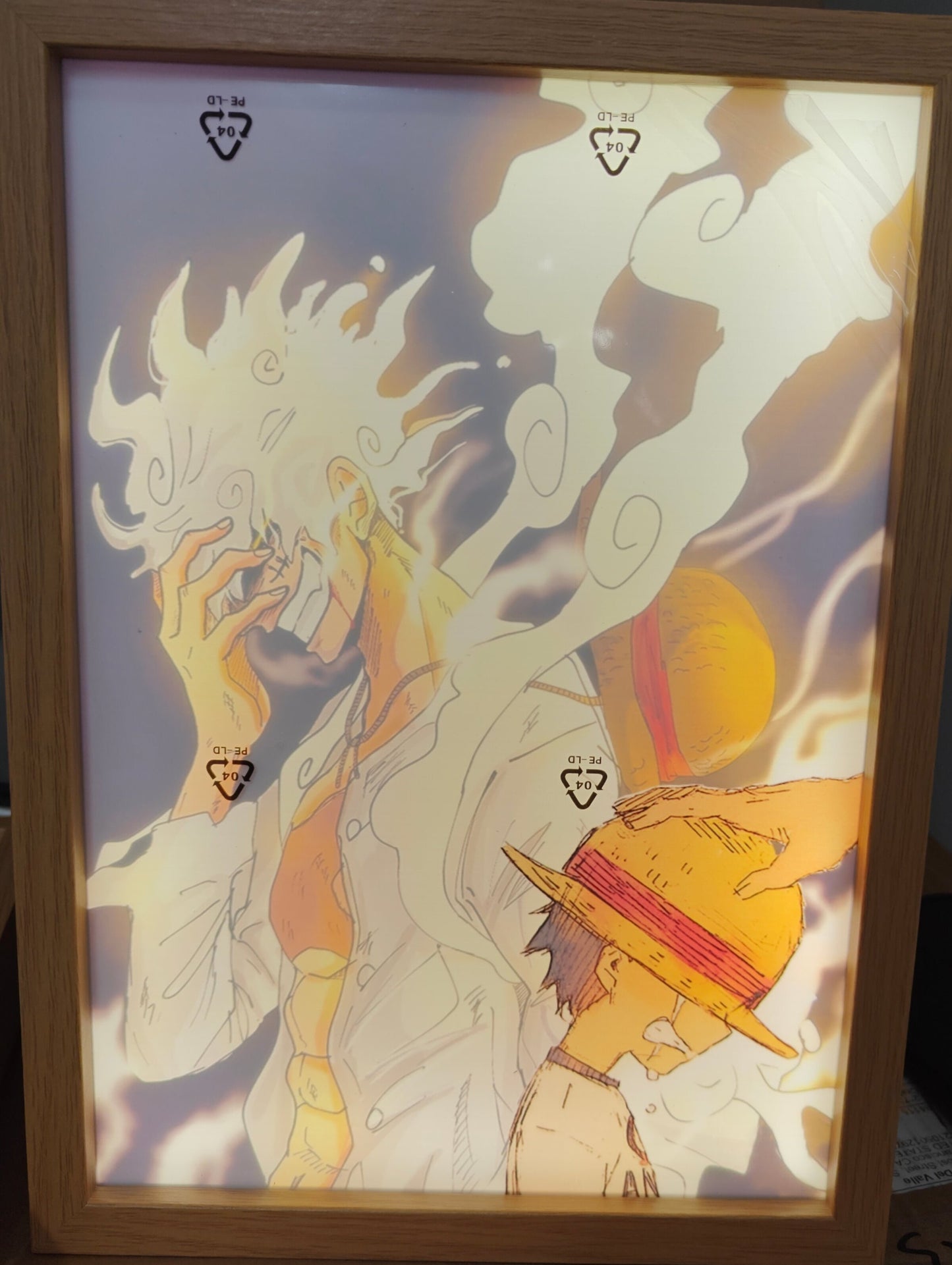 One Piece  -  Nika Luffy Style 3 Light Up Frame Art Portrait