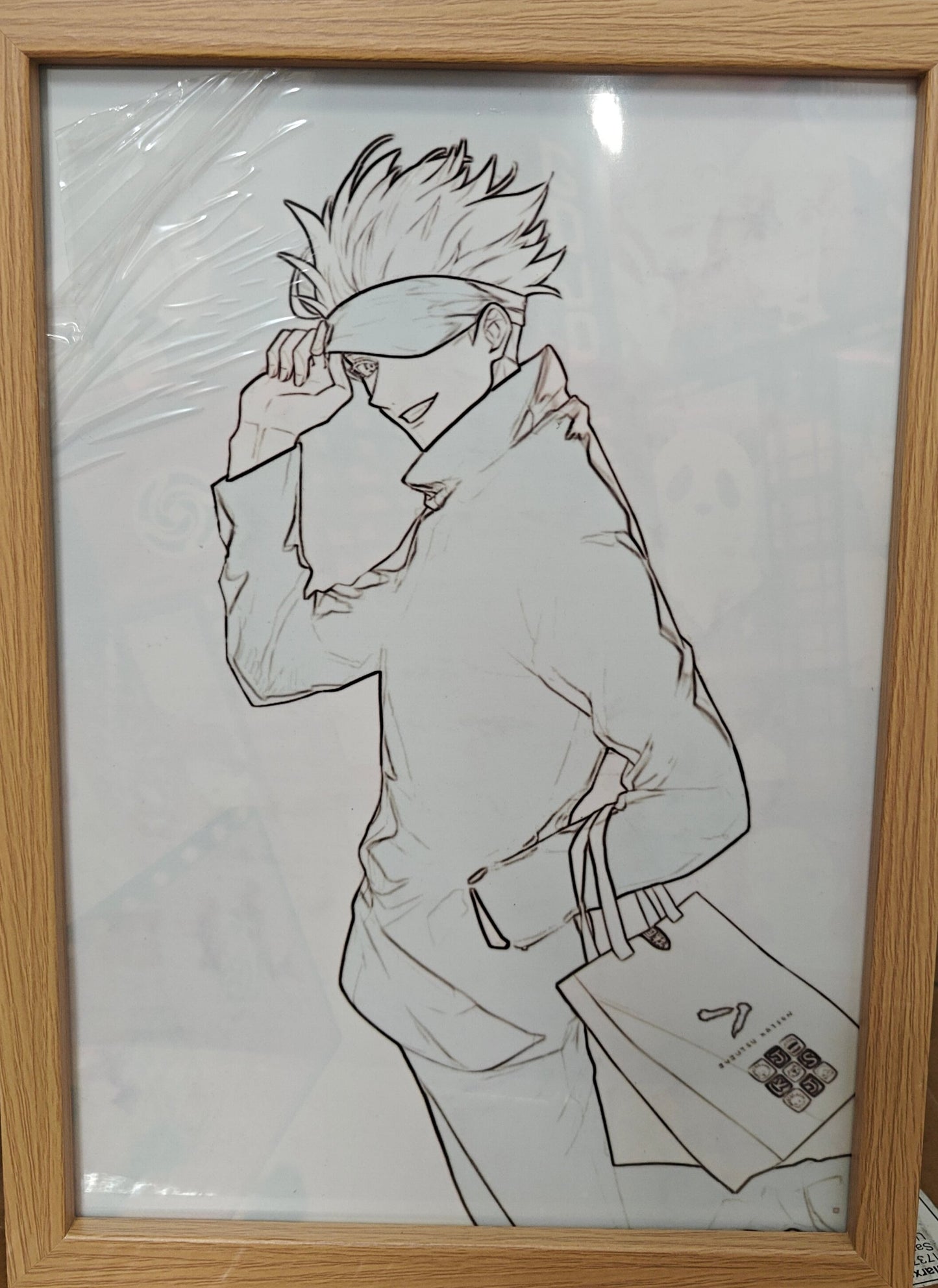 Jujutsu Kaisen  - Gojo style 5 Light Up Frame Art Portrait