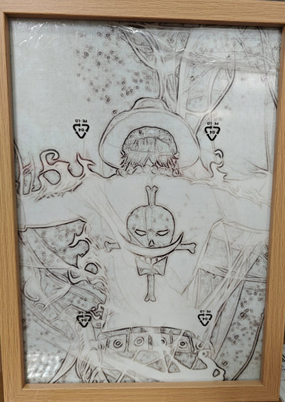 One Piece - Ace Style 2 Light Up Frame Art Portrait