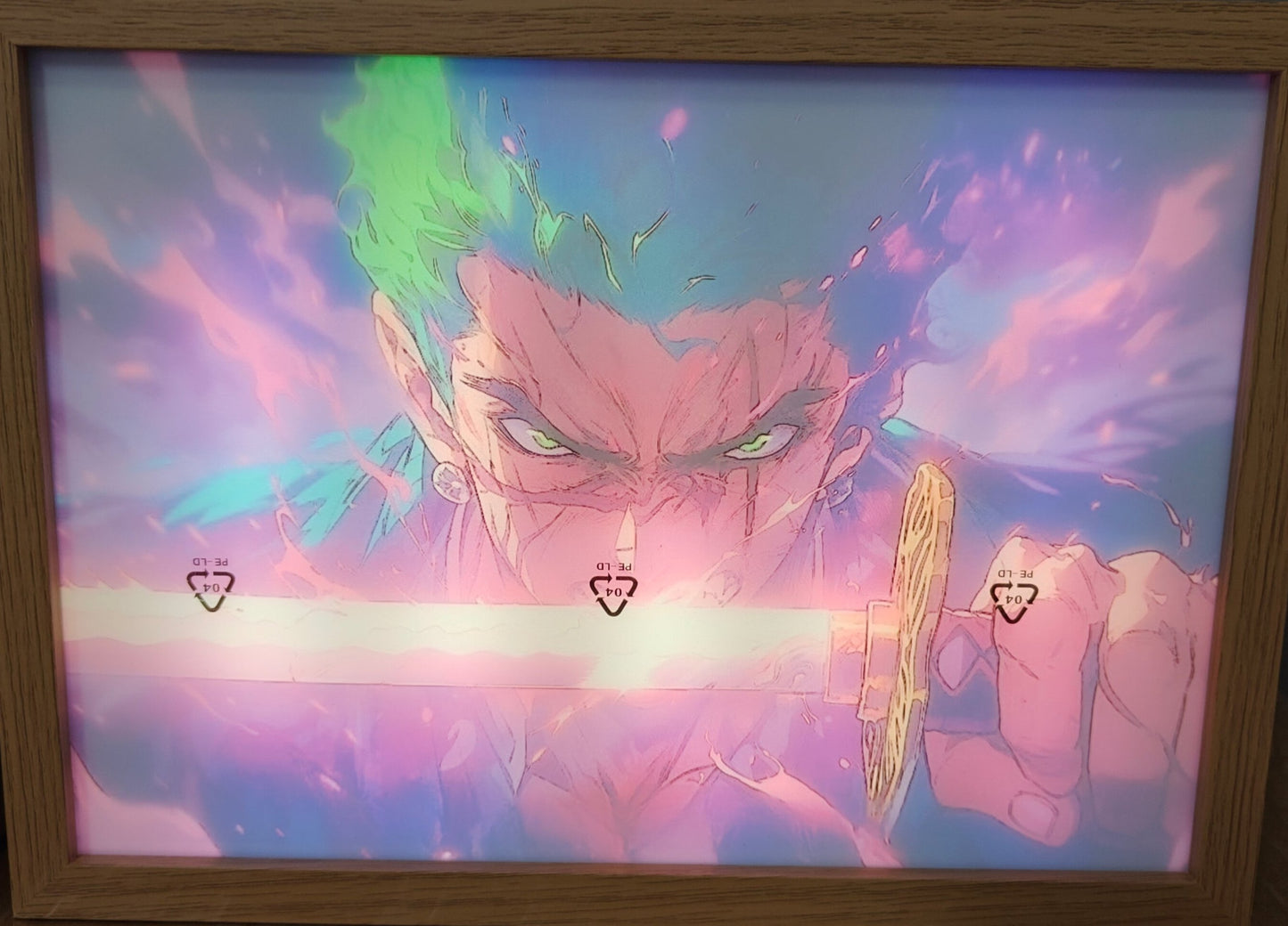 One Piece - Zoro Style 4 Poster Light Up Frame Art Portrait