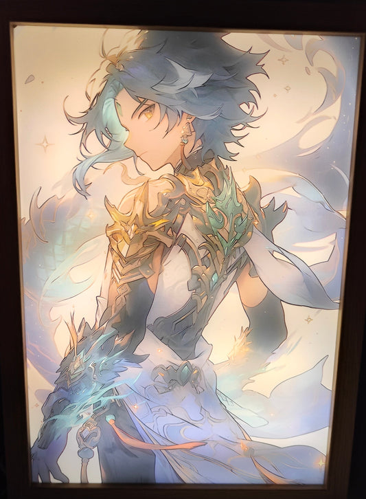 Genshin Impact - Xiao Light Up Frame Art Portrait