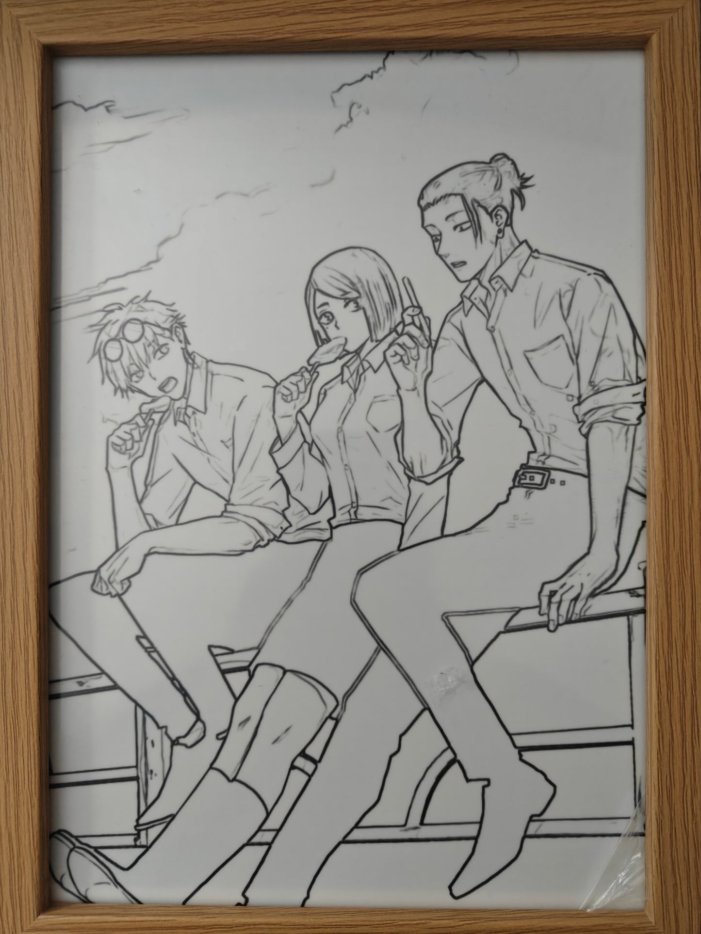 Jujutsu Kaisen - Group Style 3 Light Up Frame Art Portrait