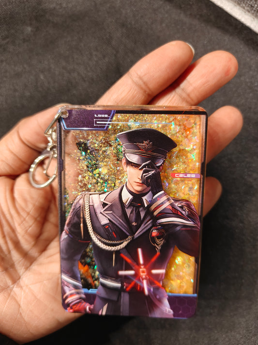Love and Deepspace - Caleb Style 1 Acrylic Glitter Keychain