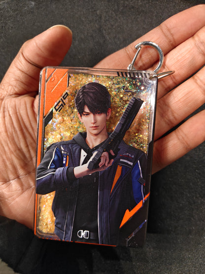 Love and Deepspace - Caleb Style 1 Acrylic Glitter Keychain