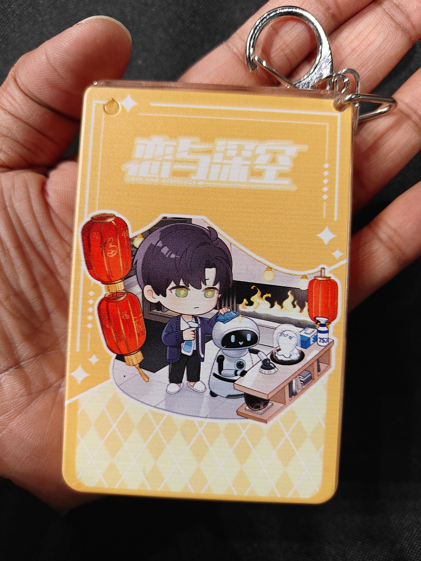 Love and Deepspace - Zayne Style 3 Acrylic Glitter Keychain