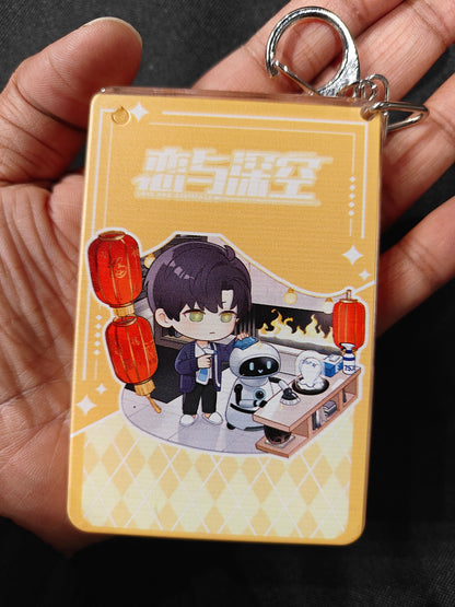 Love and Deepspace - Zayne Style 3 Acrylic Glitter Keychain