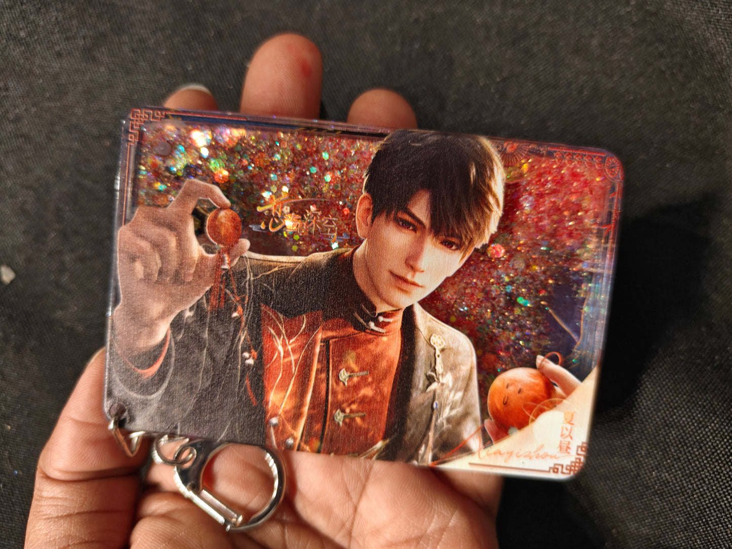 Love and Deepspace - Caleb Style 3 Acrylic Glitter Keychain