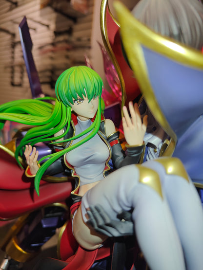 [US STOCK]  Code Geass - Dream Maker Studio - Lelouch and C2 Resin Statue