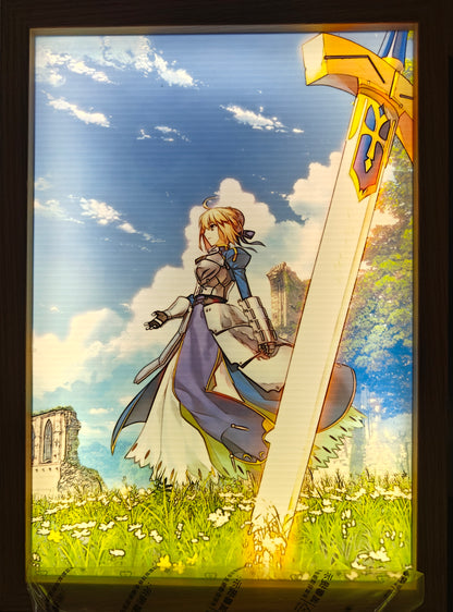 Fate -  Saber Style 2 Light Up Frame Art Portrait