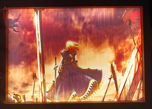Fate -  Saber Style 1 Light Up Frame Art Portrait