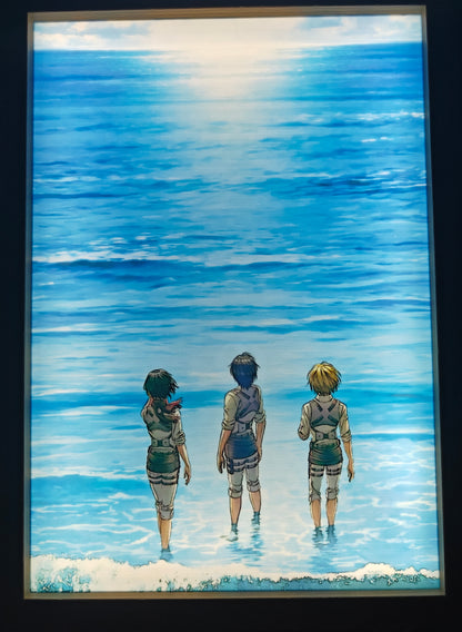 Attack On Titan - Cast Style C Light Up Frame Art Portrait