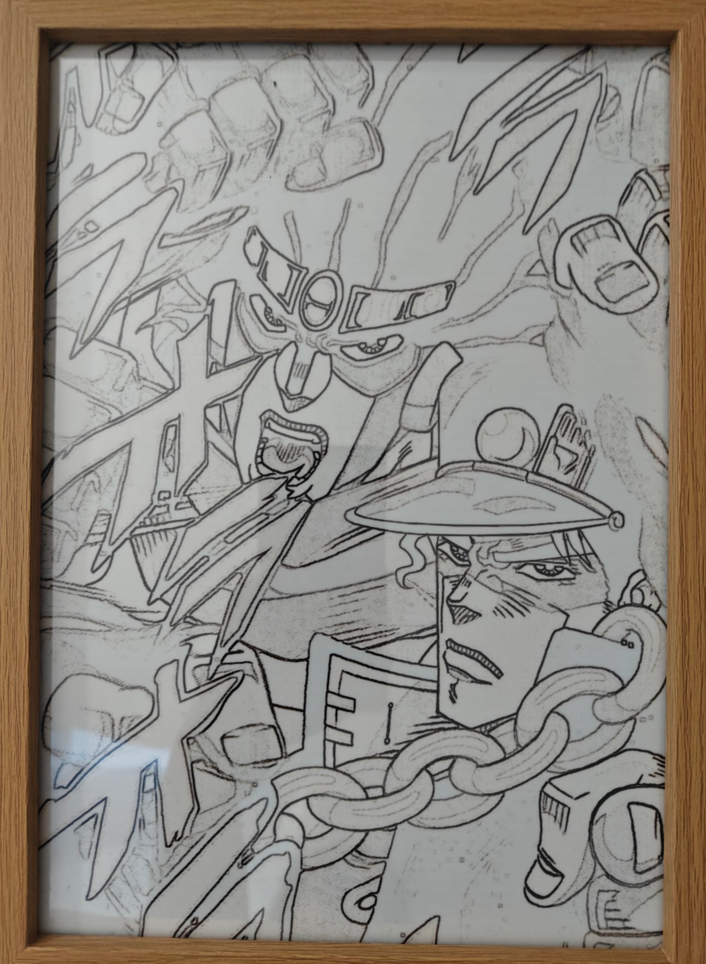JoJo's Bizarre Adventure - Jotaro Style A Frame Art Portrait