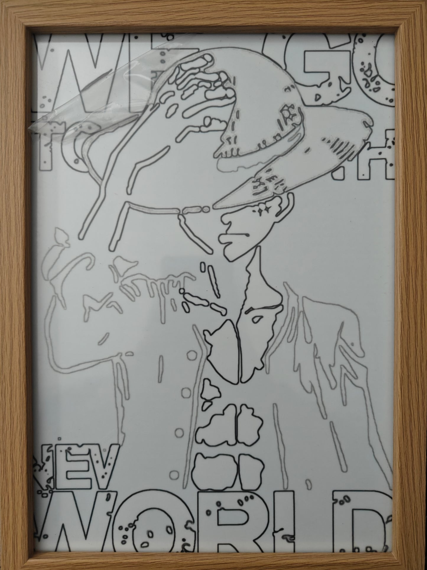 One Piece - New World Luffy Light Up Frame Art Portrait