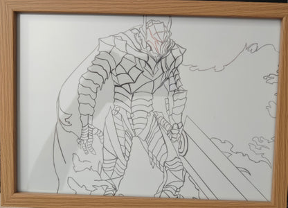 Berserk -  Guts Light Up Frame Art Portrait
