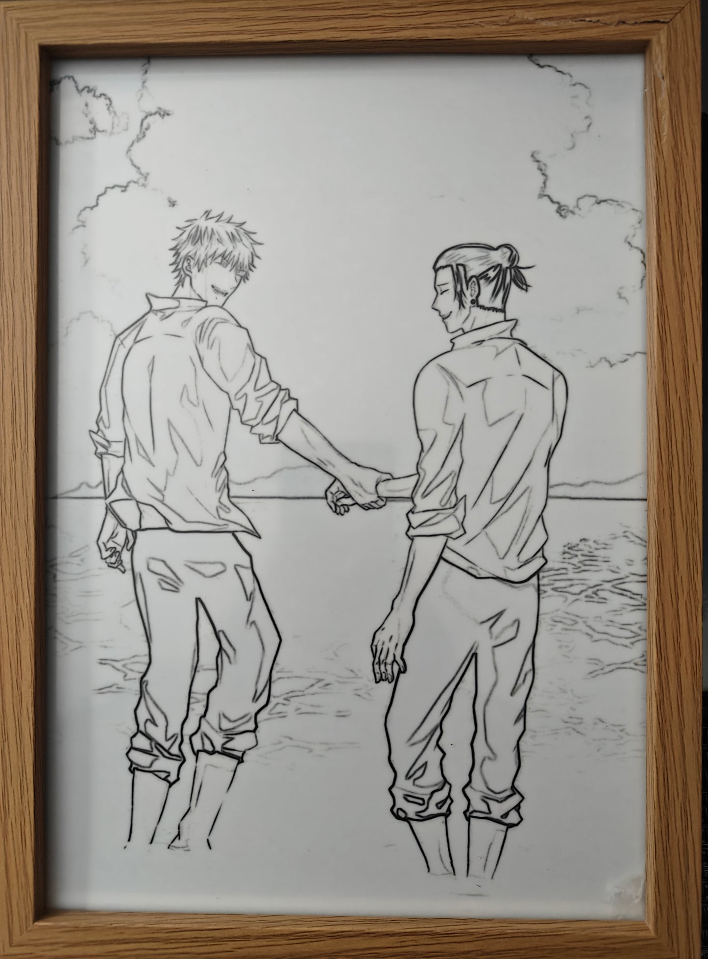 Jujutsu Kaisen - Gojo and Geto Style E Light Up Frame Art Portrait