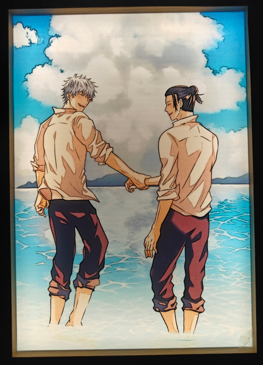 Jujutsu Kaisen - Gojo and Geto Style E Light Up Frame Art Portrait