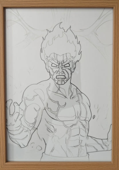 Naruto Shippuden - Might Guy Light Up Frame Art Portrait