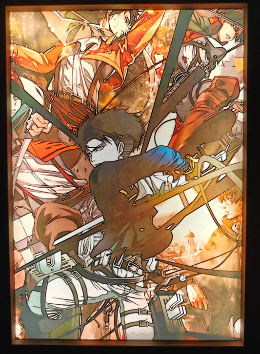 Attack On Titan - Levi Ackerman Light Up Frame Art Portrait