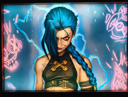 Arcane -  Jinx Light Up Frame Art Portrait
