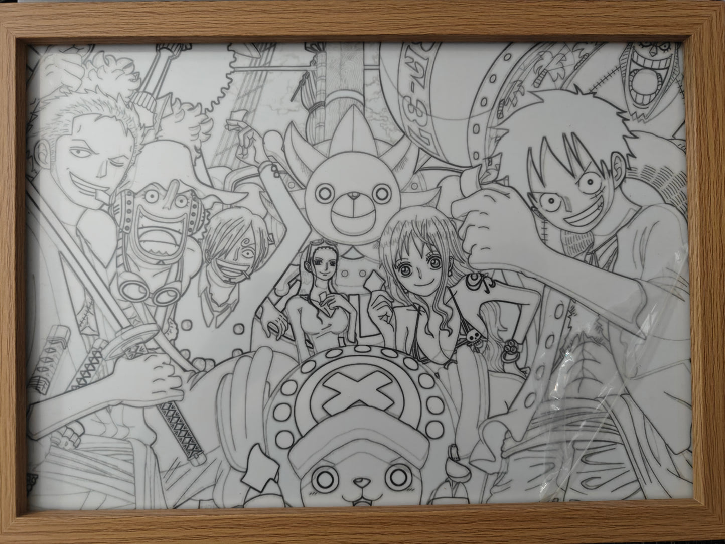 One Piece - Straw Hat Crew Light Up Frame Art Portrait