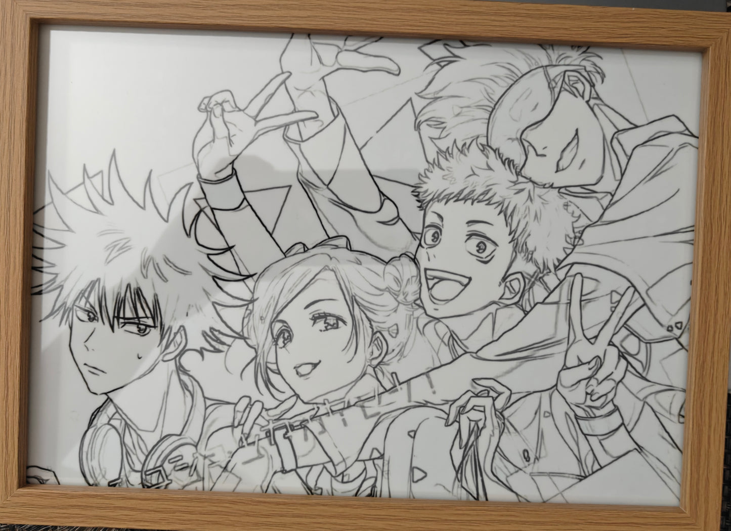 Jujutsu Kaisen - Group Style 2 Light Up Frame Art Portrait
