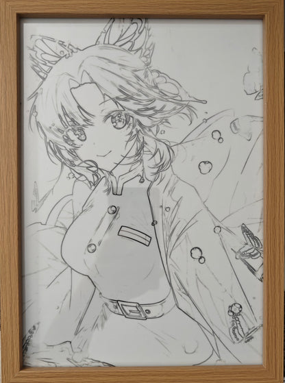 Demon Slayer - Shinobu Light Up Frame Art Portrait