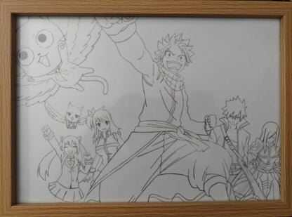 Fairy Tail -  Main Cast Light Up Frame Art Portrait