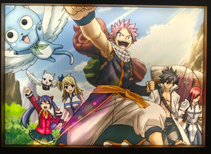 Fairy Tail -  Main Cast Light Up Frame Art Portrait