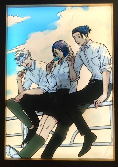 Jujutsu Kaisen - Group Style 3 Light Up Frame Art Portrait