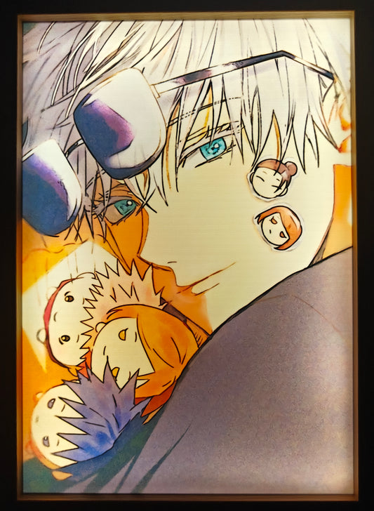 Jujutsu Kaisen - Gojo style 9 Light Up Frame Art Portrait