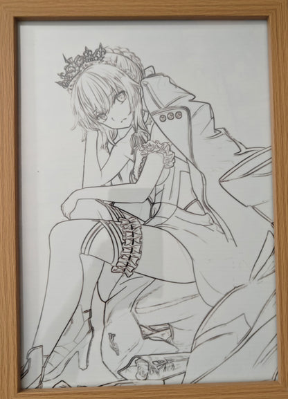 Fate -  Saber Style 4 Light Up Frame Art Portrait