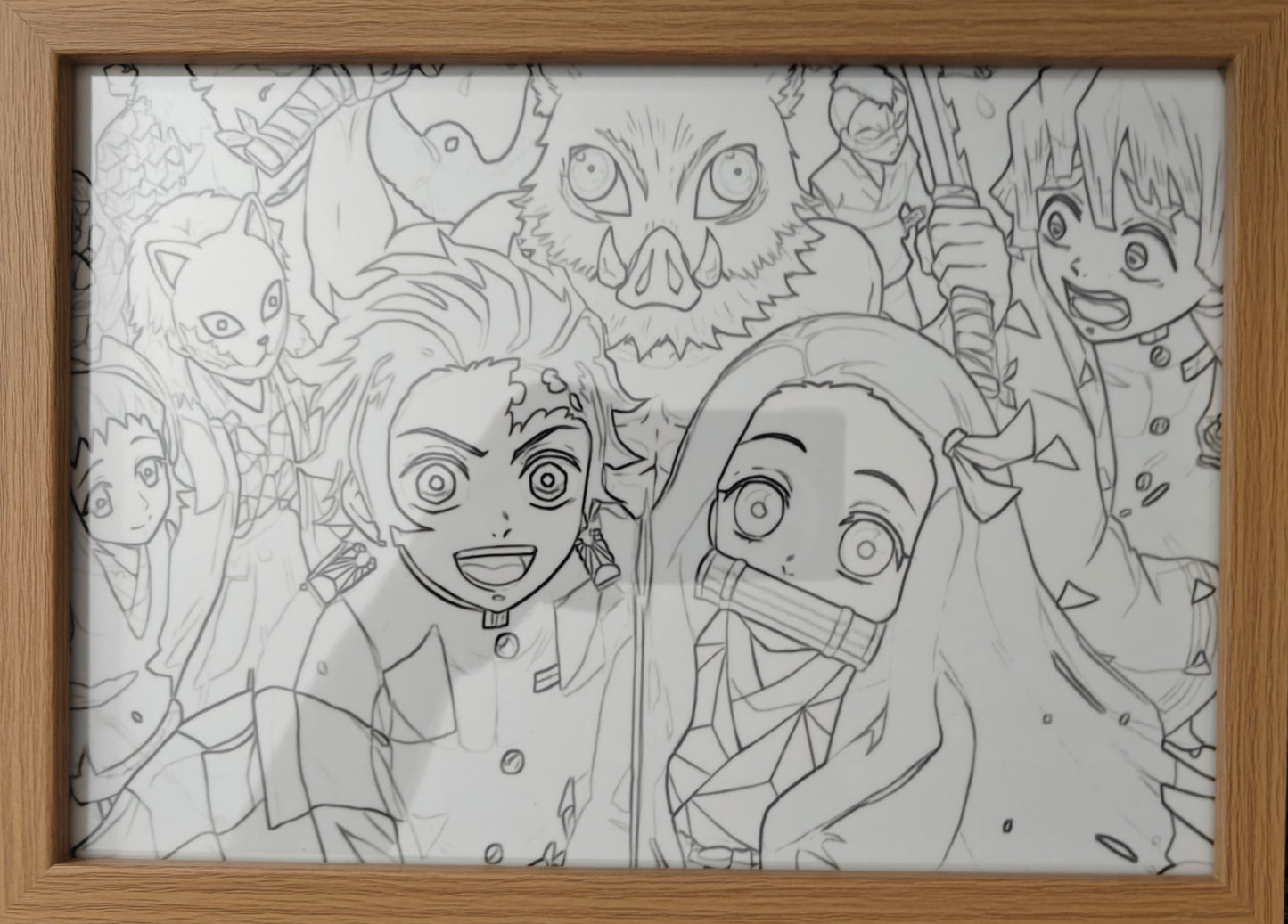 Demon Slayer - Cast Style 3 Light Up Frame Art Portrait