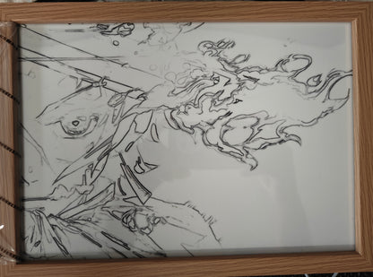 Demon Slayer - Tanjiro Hinokami Kagura Light Up Frame Art Portrait