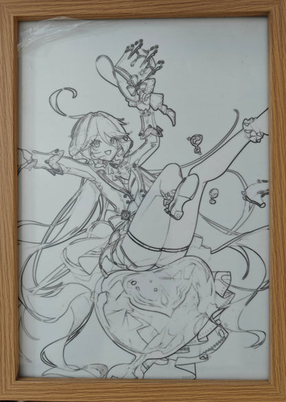 Genshin Impact - Furina Style A Light Up Frame Art Portrait