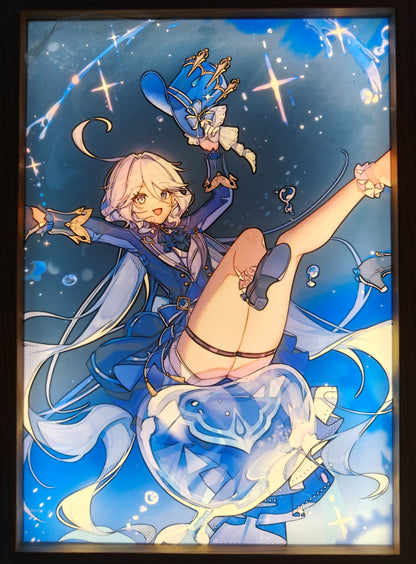 Genshin Impact - Furina Style A Light Up Frame Art Portrait