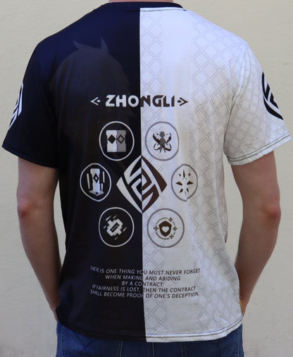 Genshin Impact - Zhongli Black and White Variant T-Shirt