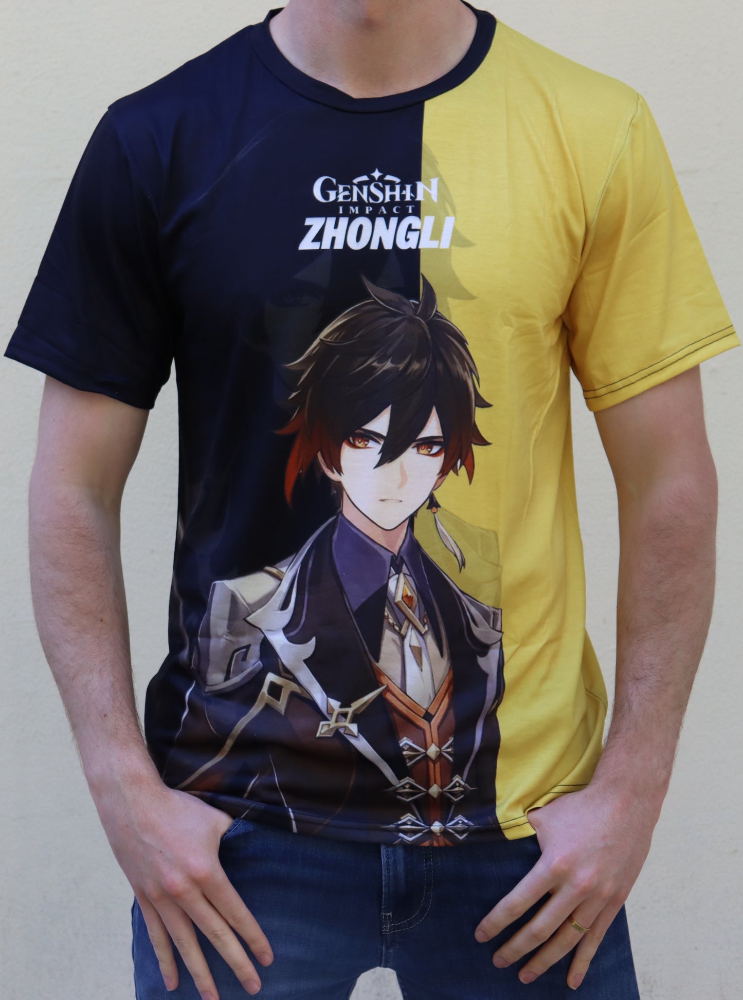 Zhongli Black & Yellow Variant T-Shirt(Price Does Not Include Shipping)