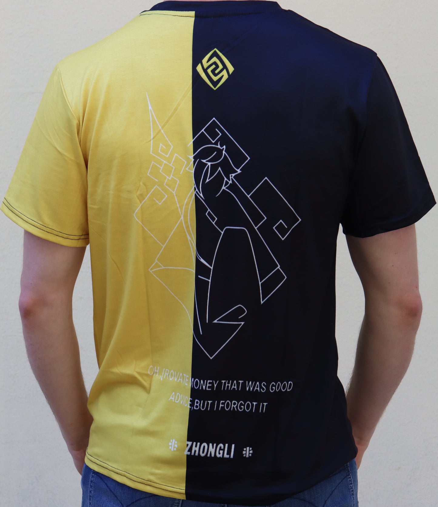 Zhongli Black & Yellow Variant T-Shirt(Price Does Not Include Shipping)