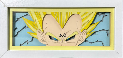 [MADE TO ORDER]Dragon Ball - Vegeta Light Box (Shipping Calculated At Checkout)