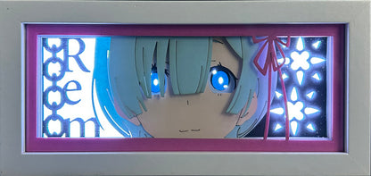 [MADE TO ORDER]Re Zero - Rem Light Box (Shipping Calculated At Checkout)