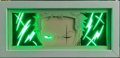 [MADE TO ORDER]One Piece - Zoro Light Box (Shipping Calculated At Checkout)