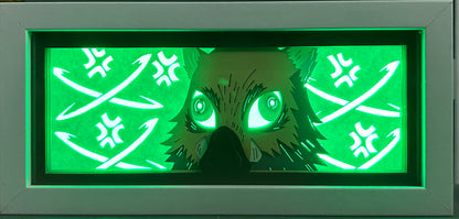 [MADE TO ORDER]Demon Slayer - Inosuke Light Box (Shipping Calculated At Checkout)