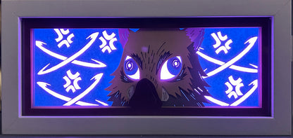 [MADE TO ORDER]Demon Slayer - Inosuke Light Box (Shipping Calculated At Checkout)