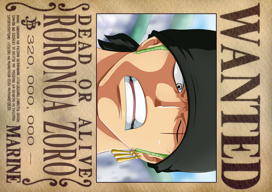 One Piece - Wanted Zoro Credit Card Sticker (Please Read Description)