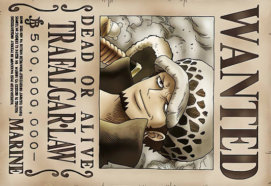 One Piece - Wanted Trafalgar Law Credit Card Sticker(Please Read Description)