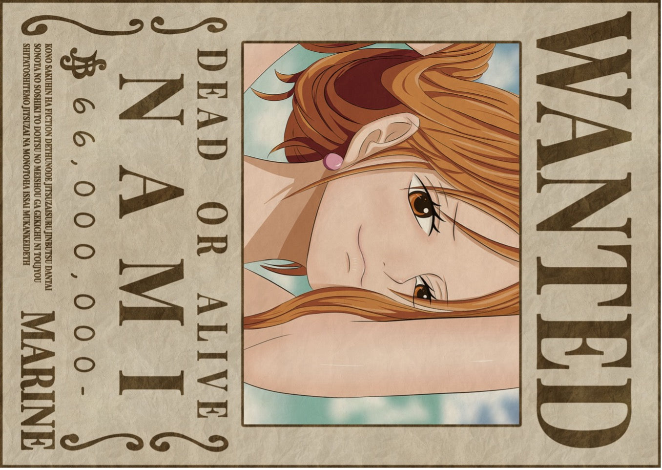 One Piece - Wanted Nami Credit Card Sticker(Please Read Description)