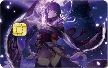 Genshin Impact - Raiden Credit Card Stickers (Please Read Description)