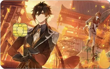 Genshin Impact - Zhongli and Childe Credit Card Sticker (Please Read Description)