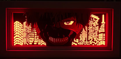 [MADE TO ORDER] Tokyo Ghoul- Kaneki Ken Mask Light Box (Shipping Calculated At Checkout)