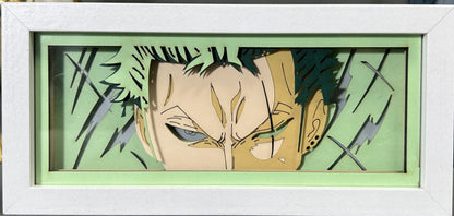 [MADE TO ORDER]One Piece - Zoro Light Box (Shipping Calculated At Checkout)